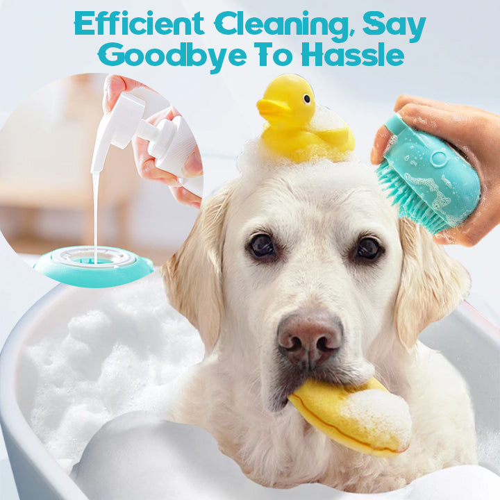 LuxePaws 2-in-1 Soft Silicone Pet Bath & Massage Brush🐾✨